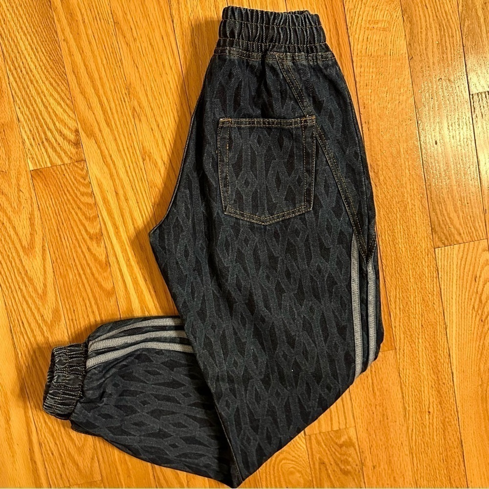Adidas Ivy Park Monogram Denim Track Pants Dark Denim XXS Unisex Beyonce